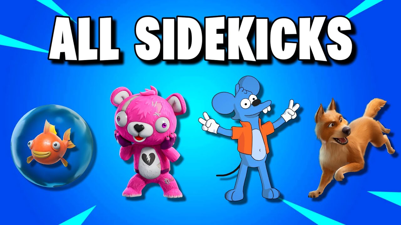 ALL Sidekicks in Fortnite! (All Pets Edit Styles & Emotes)