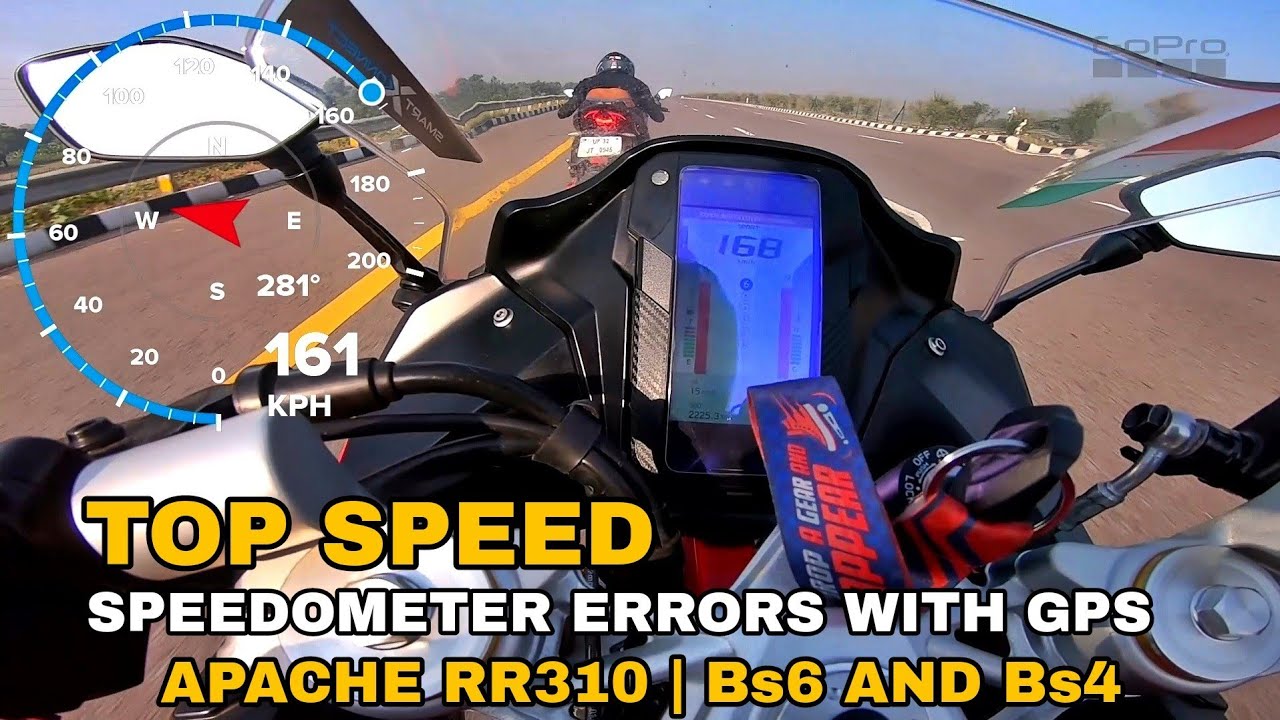Apache RR310 BS6 AND BS4 TOP SPEED TEST WITH GPS | SPEEDOMETER ERRORS