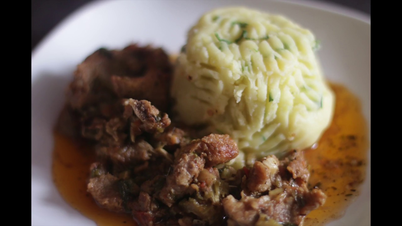 Ecrasé pomme terre & sauté de porc
