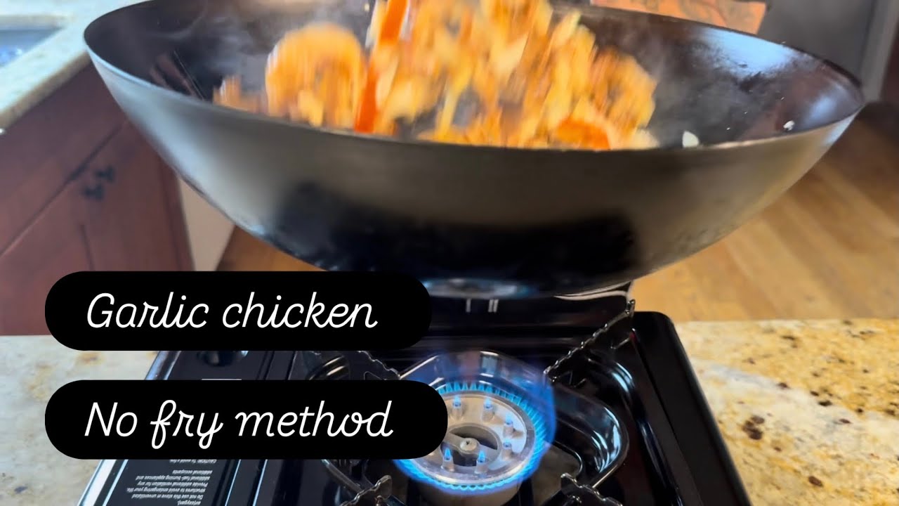Garlic chicken: the “no fry” no oily mess just pure unadulterated garlic breath @WokwithVu 