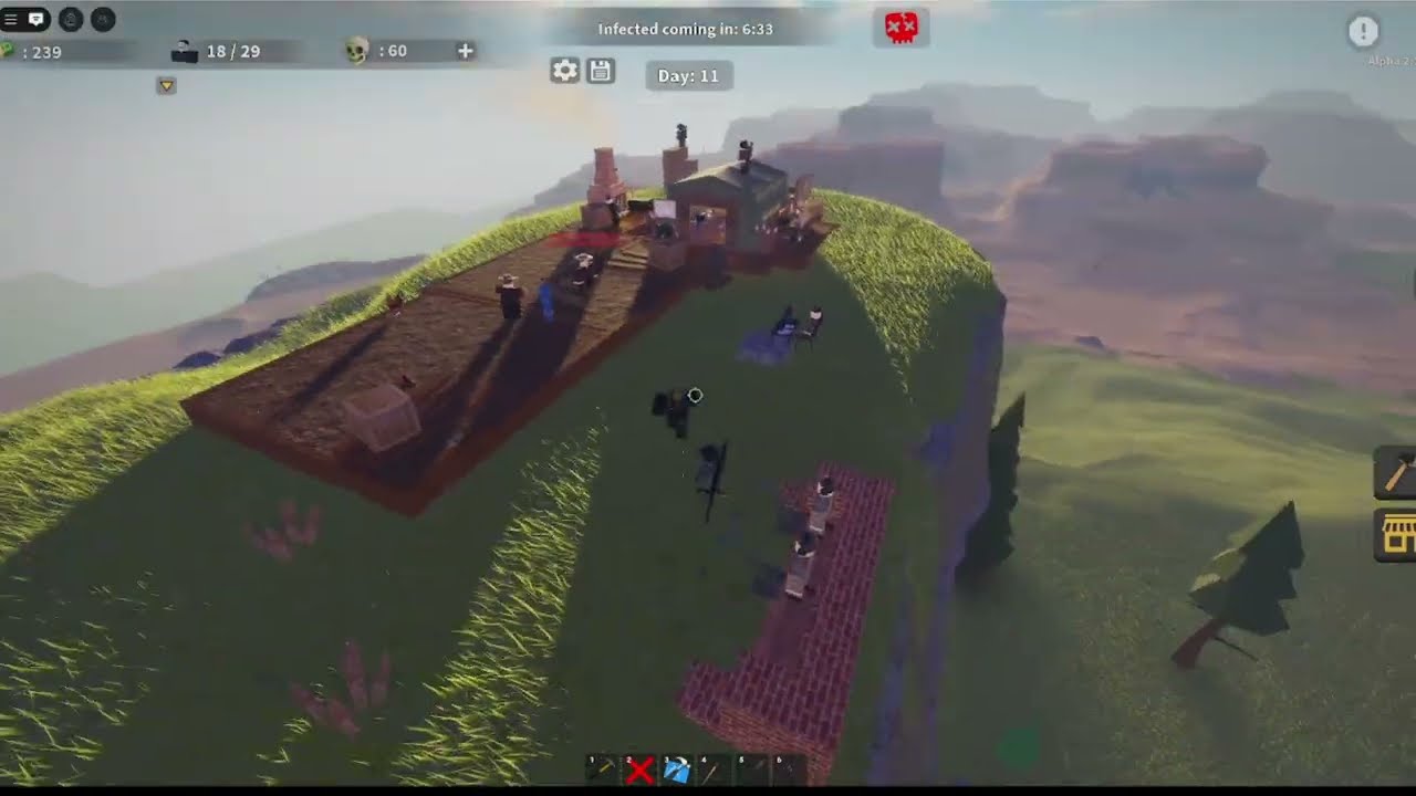 Building a whole civilization in Colony survival [Roblox]