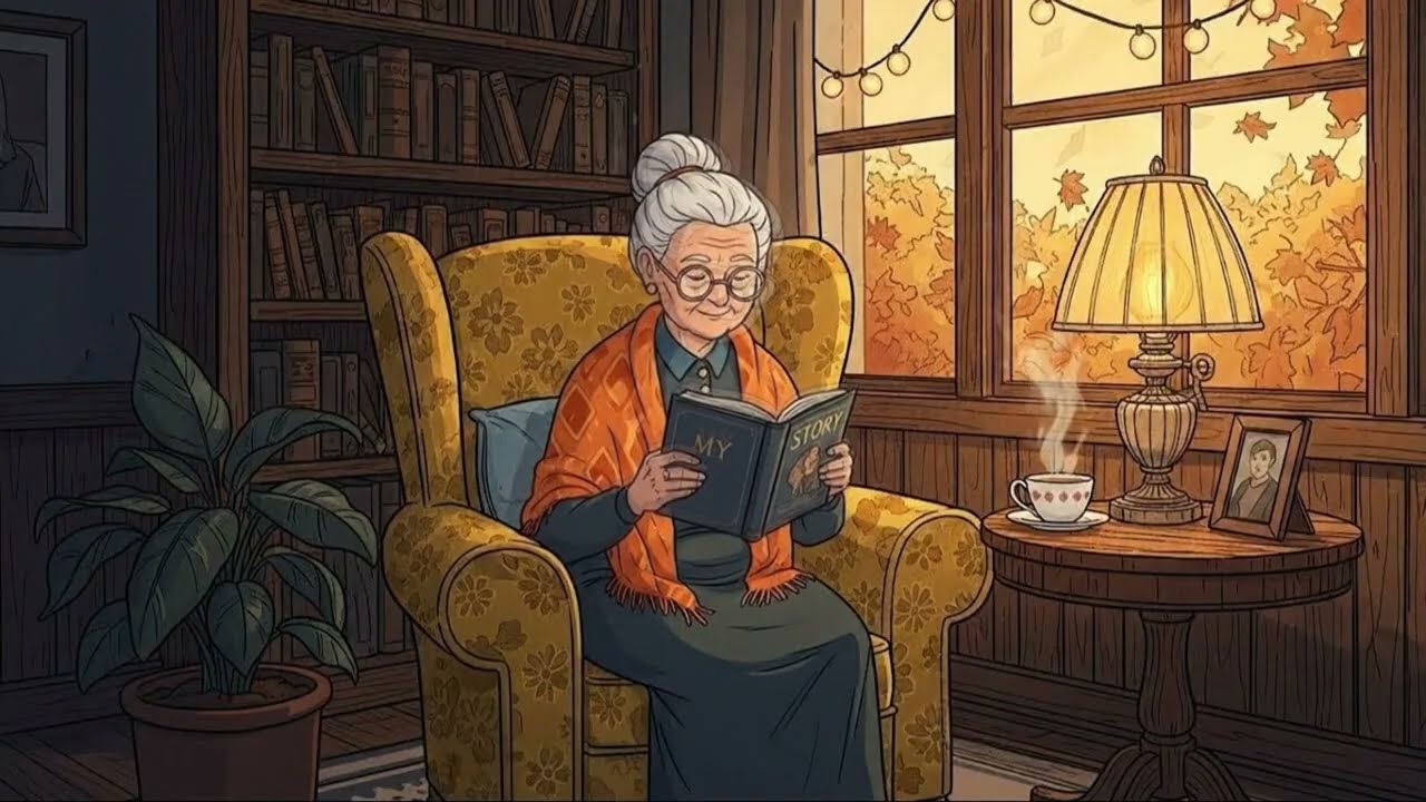 Grandma Reading by the Window at Sunset — Dreamy Autumn Lofi from Dream Harbor 🍂📖