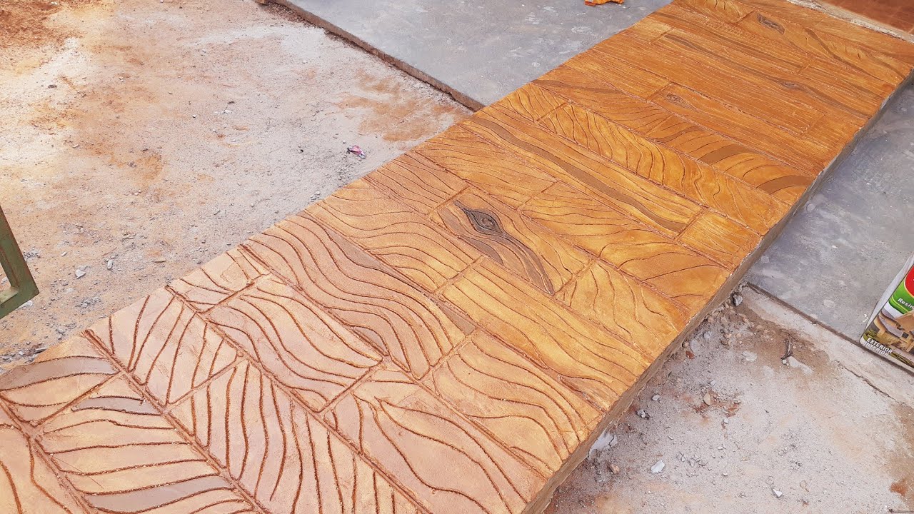 Efeito Madeira Com Argamassa C2 Na Calçada Completo