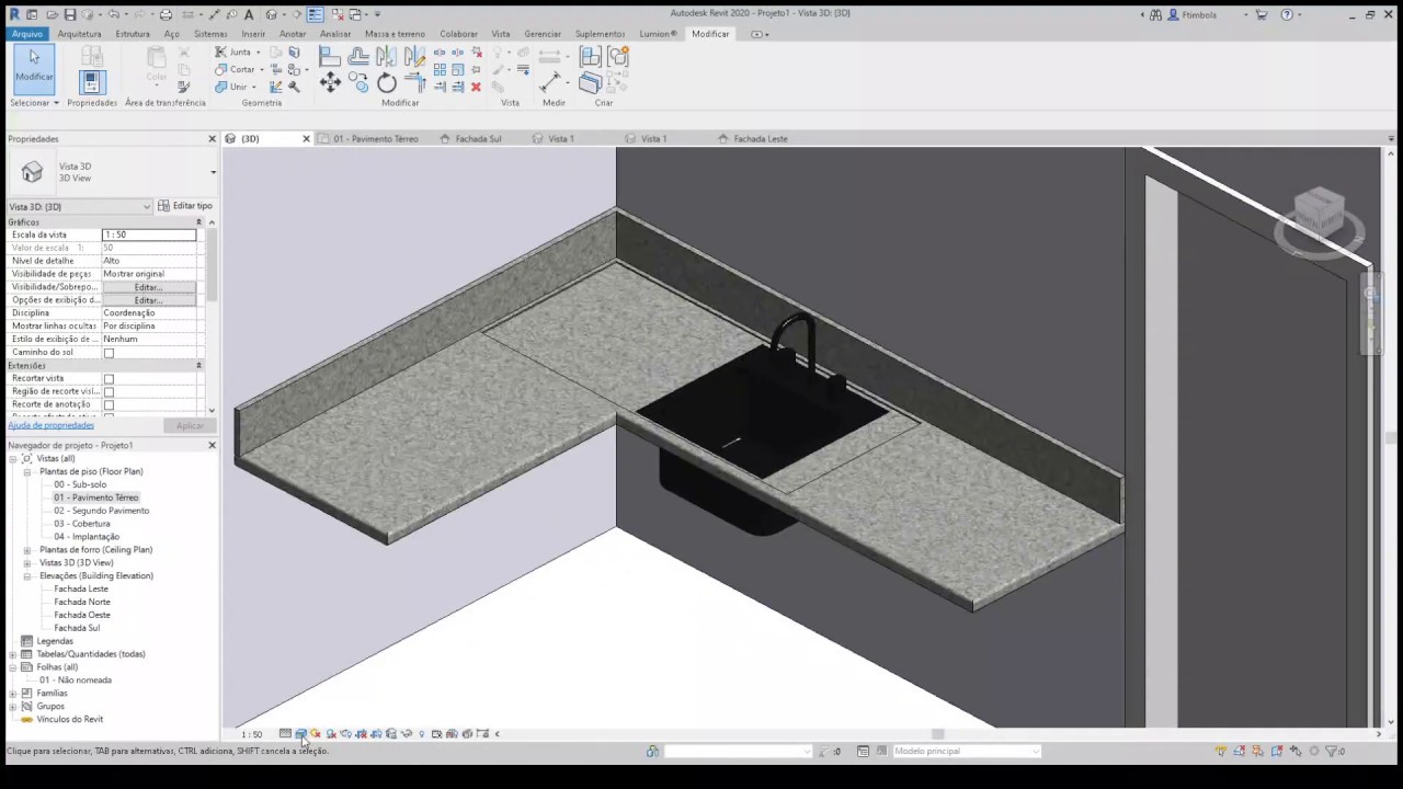 LIVE 16# - Revit Interiores com Felipe - MODELAGEM COZINHA PEQUENA