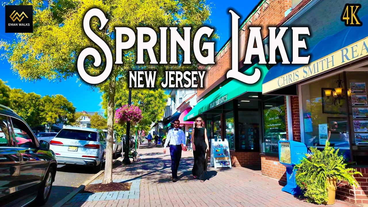 Spring Lake New Jersey Downtown Walking Tour 4K