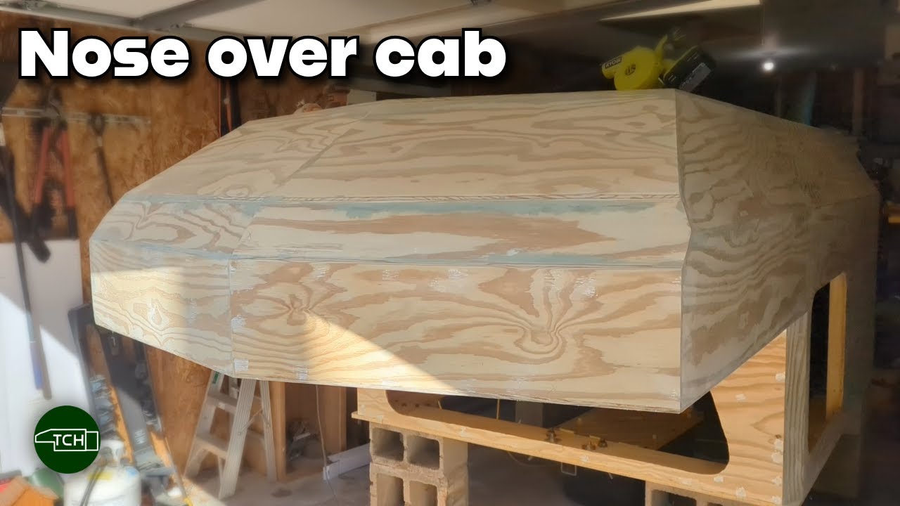 Sneak peek of the nose over the cab model of Truck Camper Hybrid before painting
