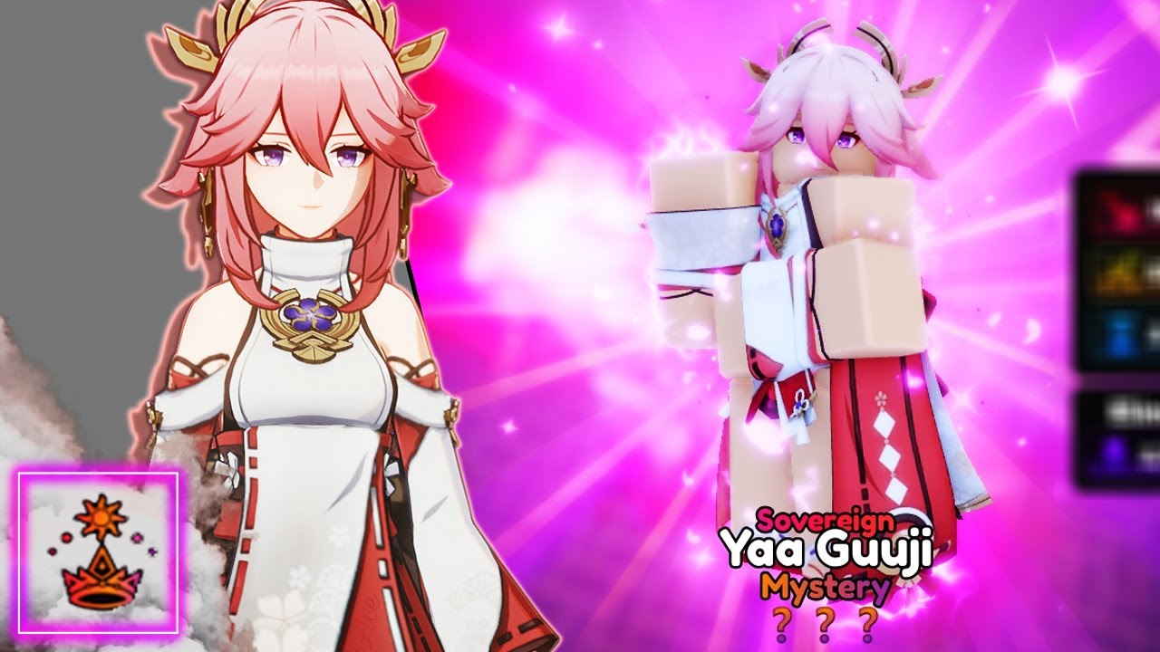 Roblox Anime Power Defense - Max Tier Sovereign Yae Miko Showcase Yaa Guuji
