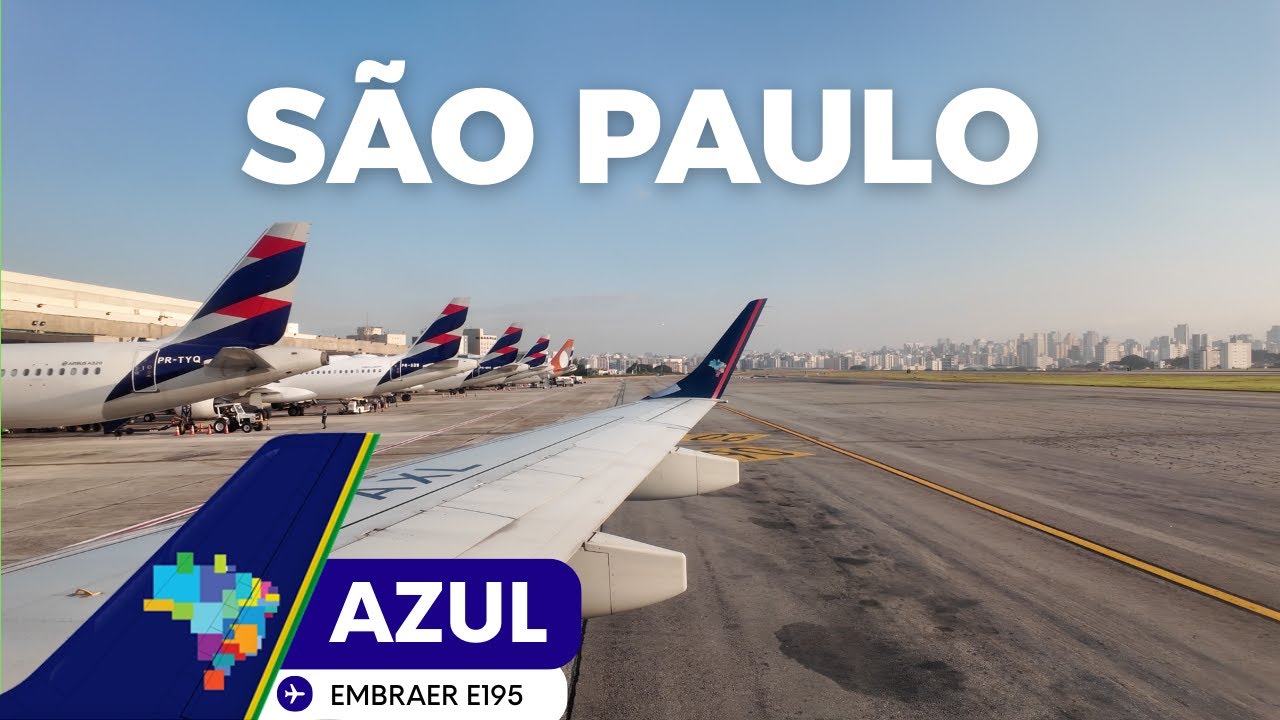 VOO RIO DE JANEIRO ✈ SÃO PAULO NO EMBRAER E195 DA AZUL