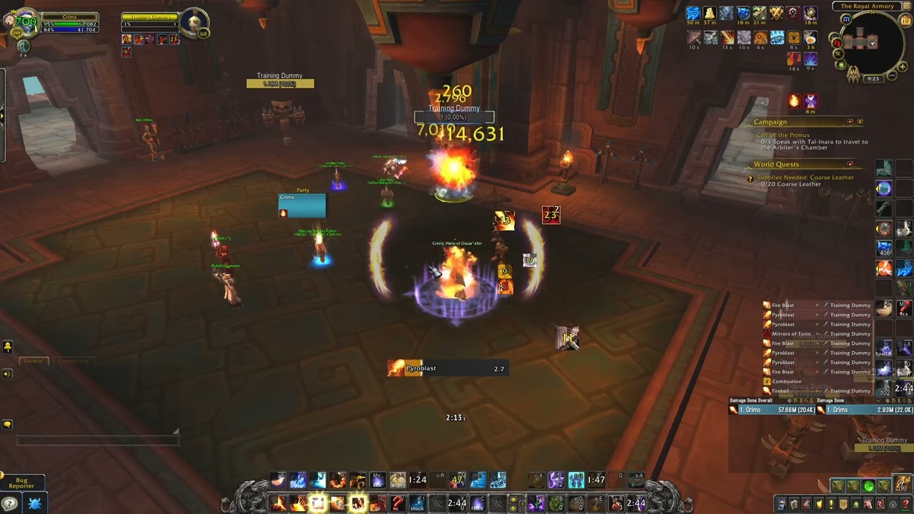 9.2PTR Venthyr Fire mage 5min ST / Crims (before nerf)