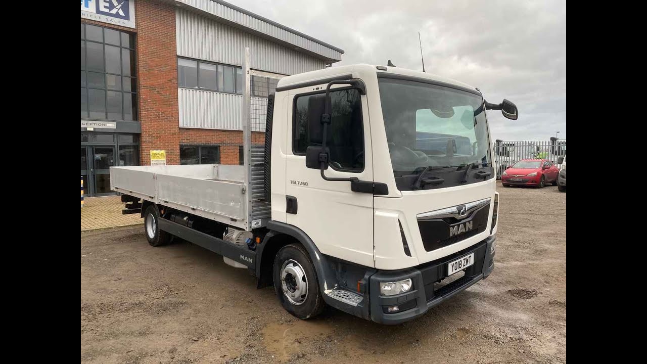 MAN TGL 7.160 7.5-TONNE DROPSIDE FLATBED 2018 - YO18 ZWT