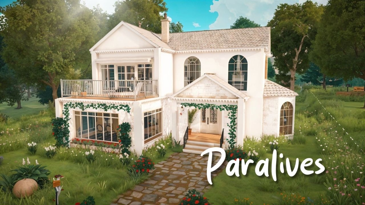 My First Build in PARALIVES | Cozy Family Cottage | ASMR Speed Build