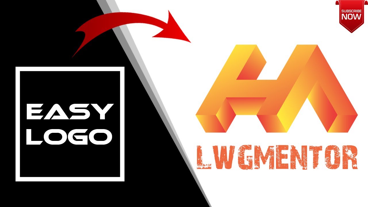 How to Create a 3d Logo design in illustrator | 3D H Logo Design tutorial | LWGMentor