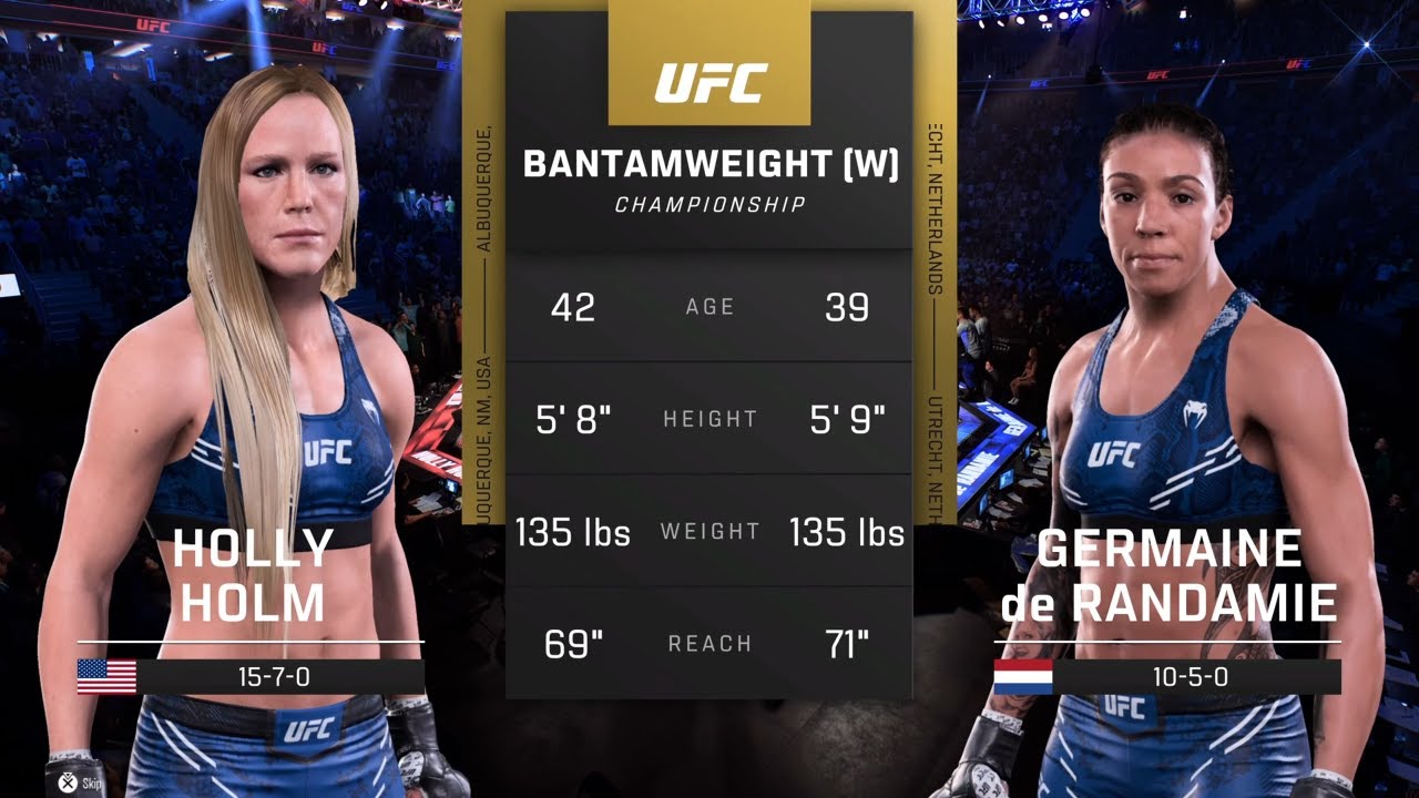EA Sports UFC 5 Gameplay Holly Holm vs Germaine de Randamie