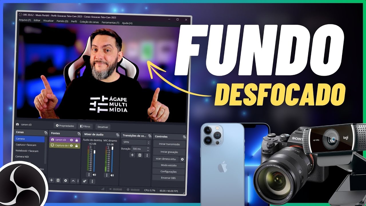 COMO DESFOCAR O FUNDO NO OBS STUDIO - Usando qualquer câmera! [3 Métodos]