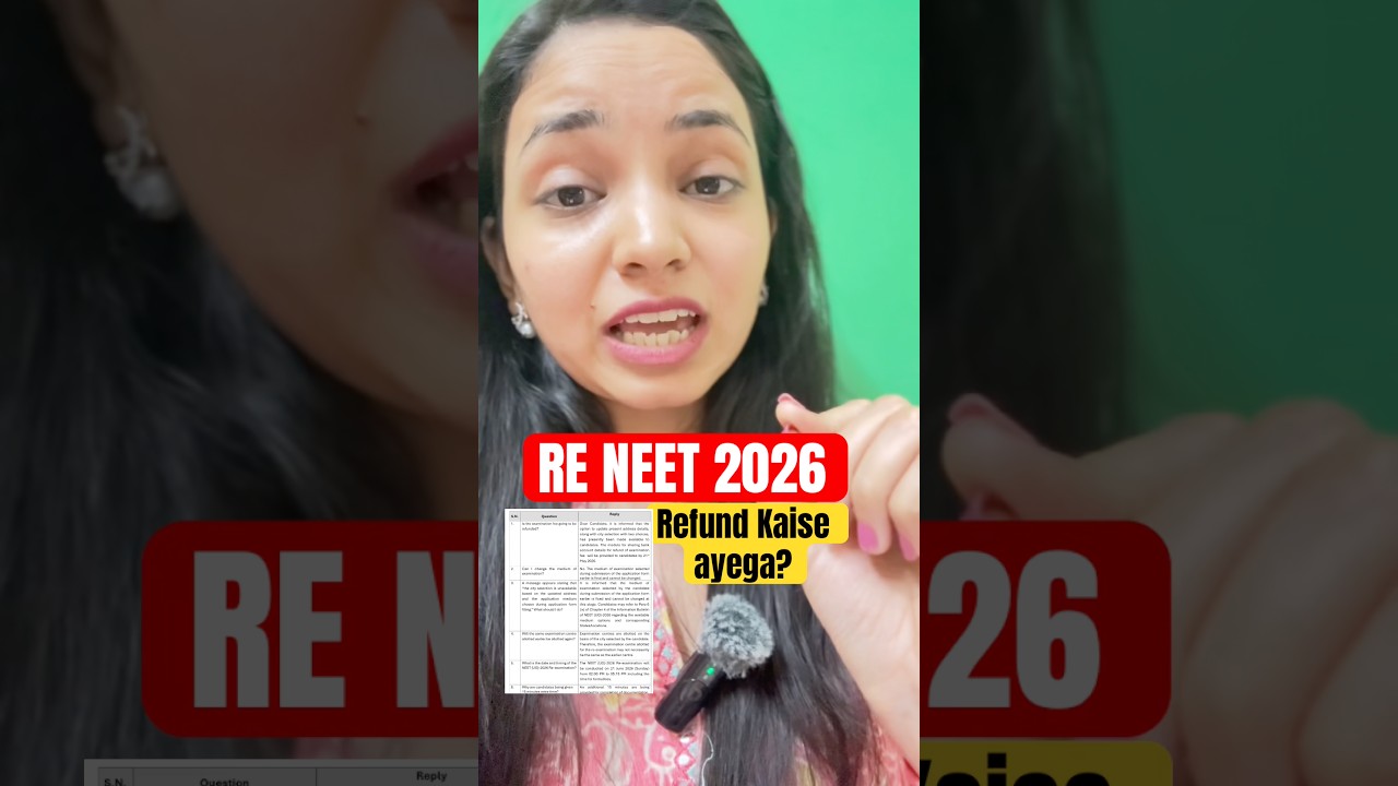 🚨 New Notice for RE NEET 2026 - Refund A Gya #nta #reneet