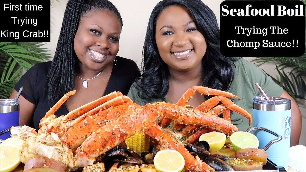 SEAFOOD BOIL MUKBANG  , SNOW CRAB LEGS , KING CRAB  , Bloveslife Seafood Sauce