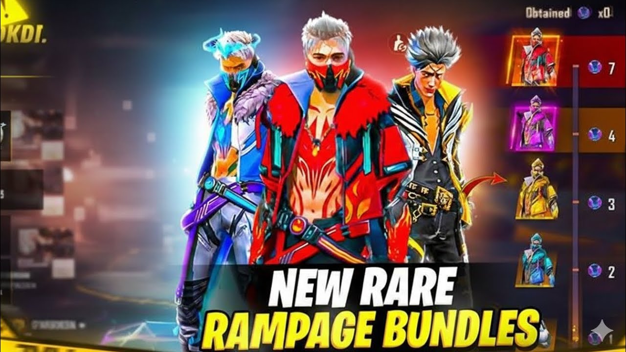 NEW RARE RAMPAGE BUNDLE SPIN VIDEO I GOT THIS 💎 #grenafreefire #freefiremax #explorepage #fyp 