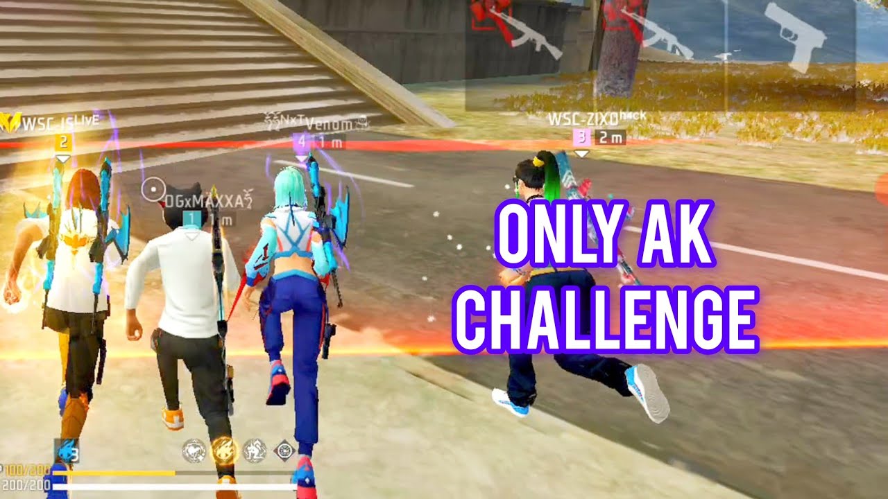 ONLY AK CHALLENGE !!! #freefire #ff #viral #trending 