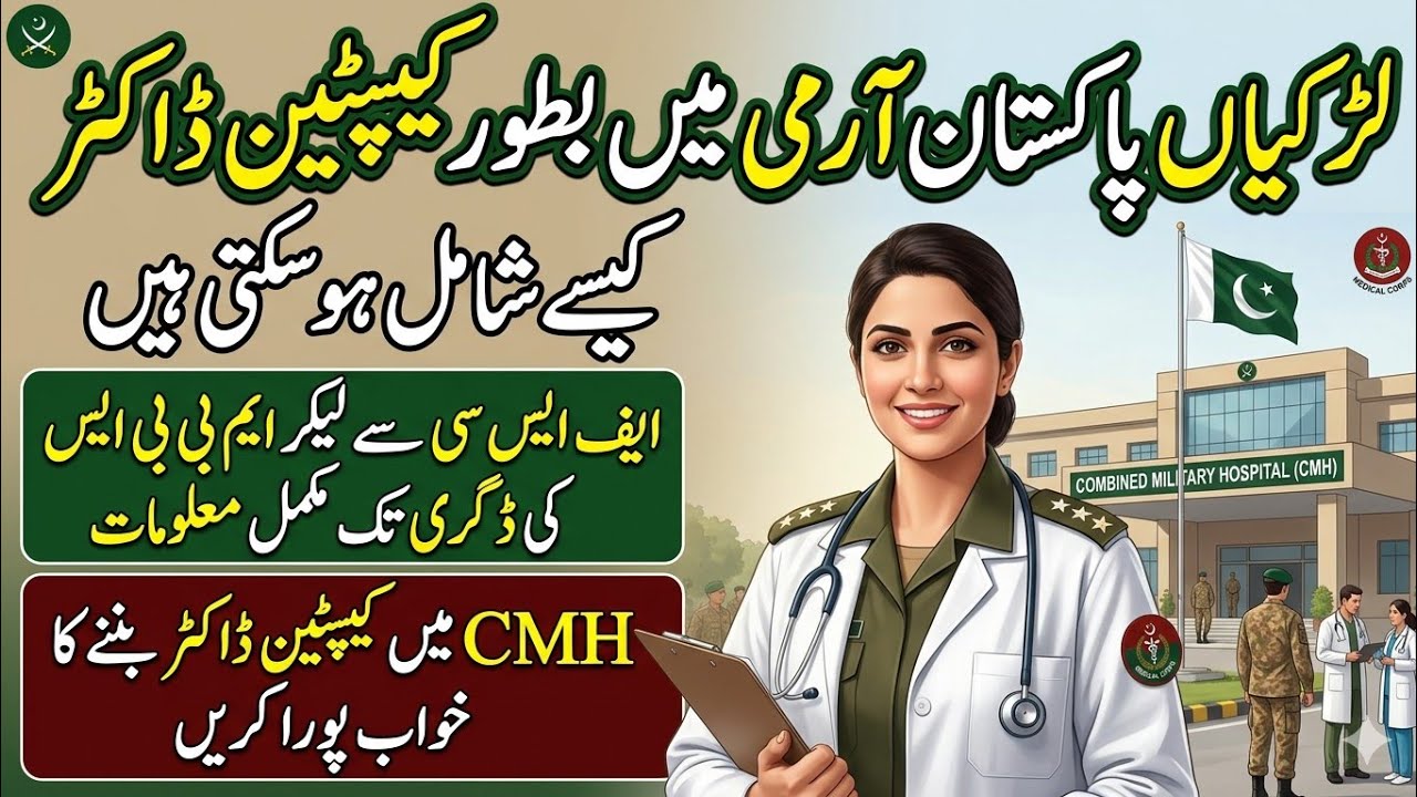How girls can join pak army as a captain doctor