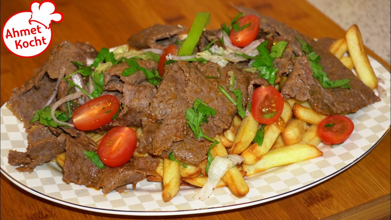 Döner Teller mit Pommes | Ahmet Kocht | türkisch kochen | Folge 650