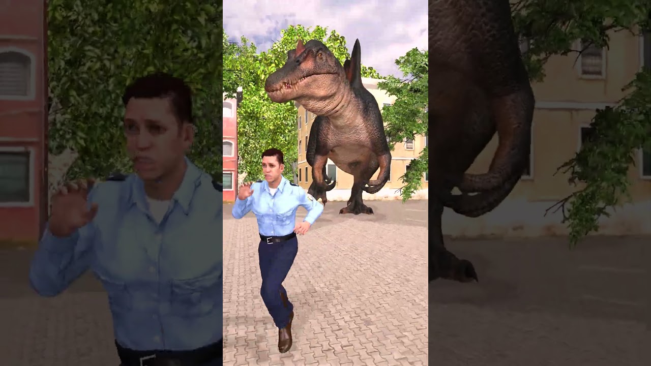 Dino Break Restaurant Window | Spino Dinosaurs Attack Customers #dinosaur #dinosaurvideos