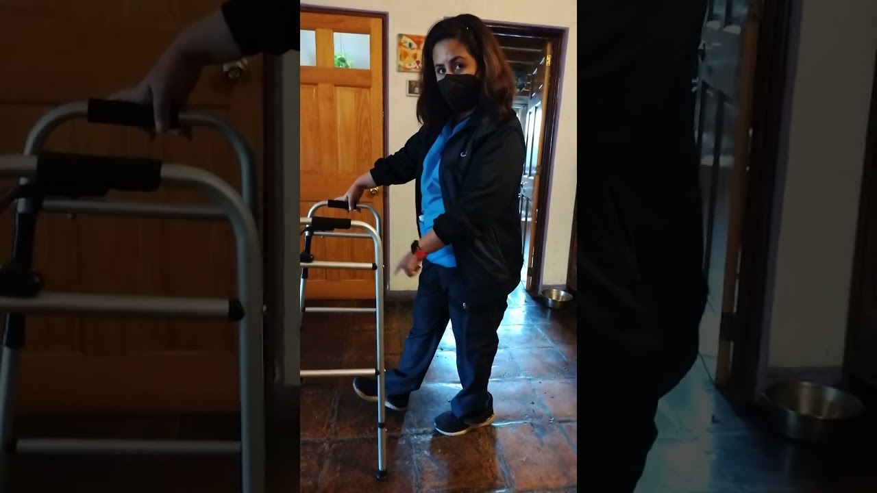 Ejercicios con andadera, post cirugia de protesis de cadera