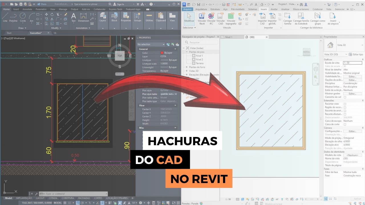 Hachuras  do CAD no REVIT!