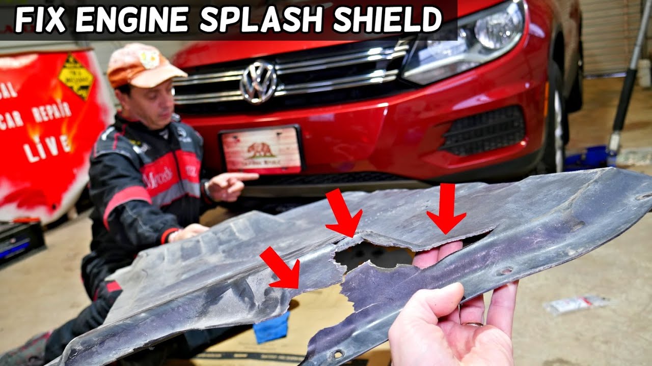 HOW TO FIX CRACKED OR BROKEN ENGINE SPLASH SHIELD, ENGINE UNDERCOVER