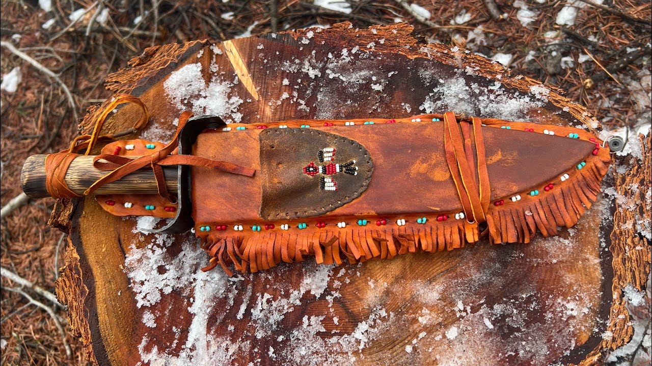 Crafting a Timeless Tradition!!! Making a Native American Knife Sheath!!!