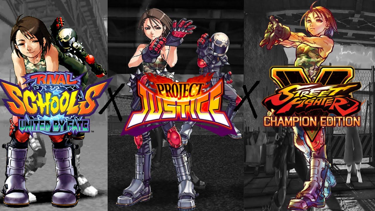 Akira Kazama Comparison Video - Rival Schools x Project Justice x Street Fighter V