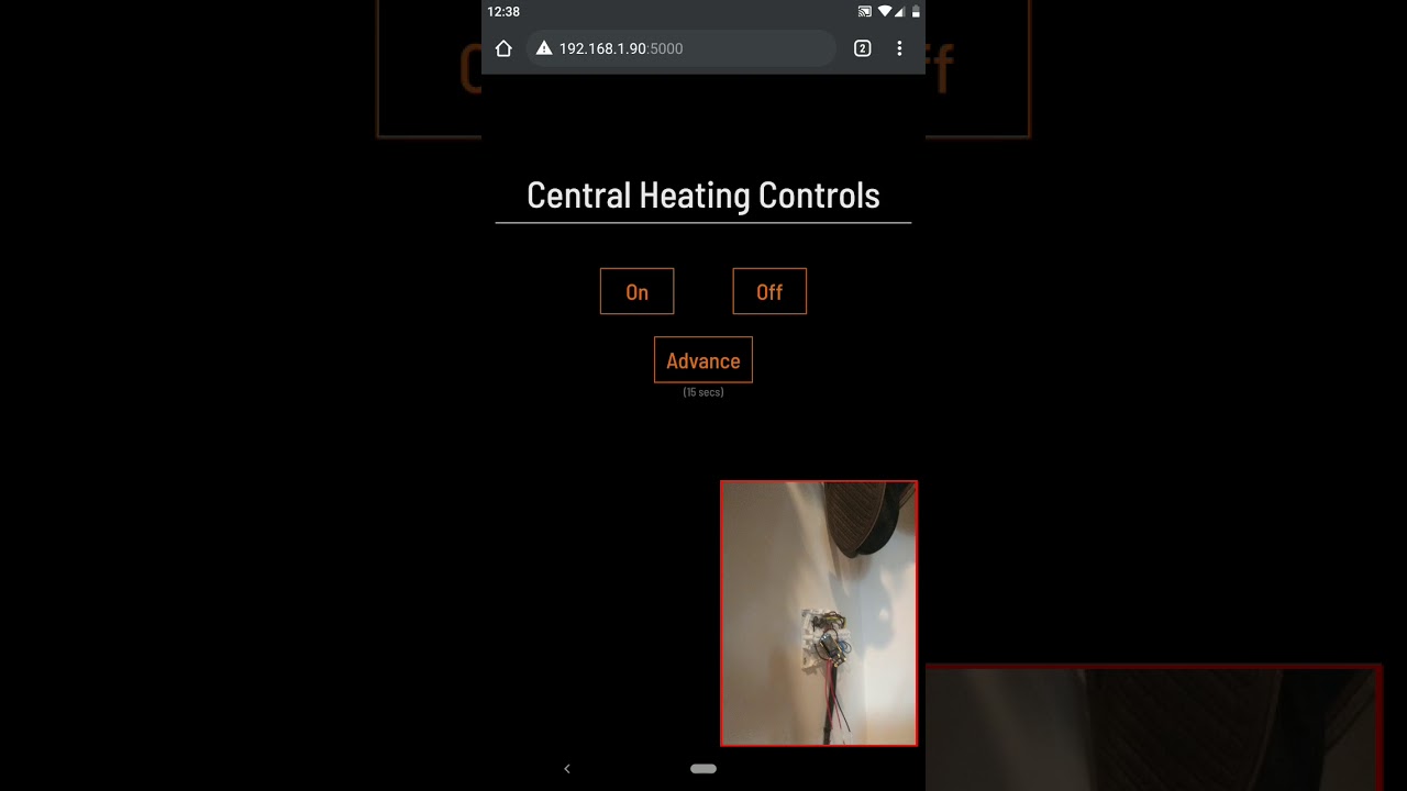 Rudimentary Central Heating System Raspberry Pi Relay Flask GUI