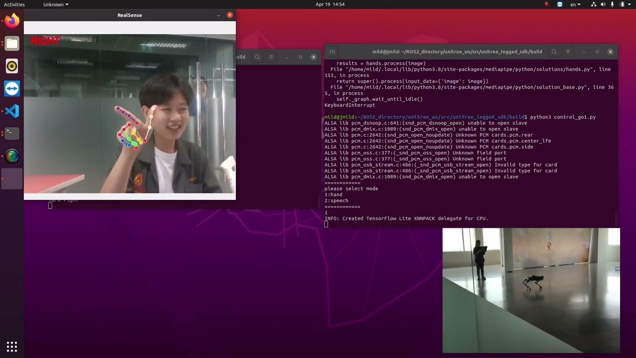 Test :Teleoperation Control for Unitree Go1 Robot Dog
