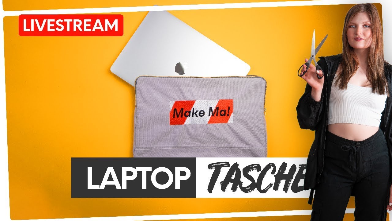 🔴🧵 #01LIVE STICKEN: Aus alter Hose neue Laptoptasche nähen (+ besticken) ✂️🧵