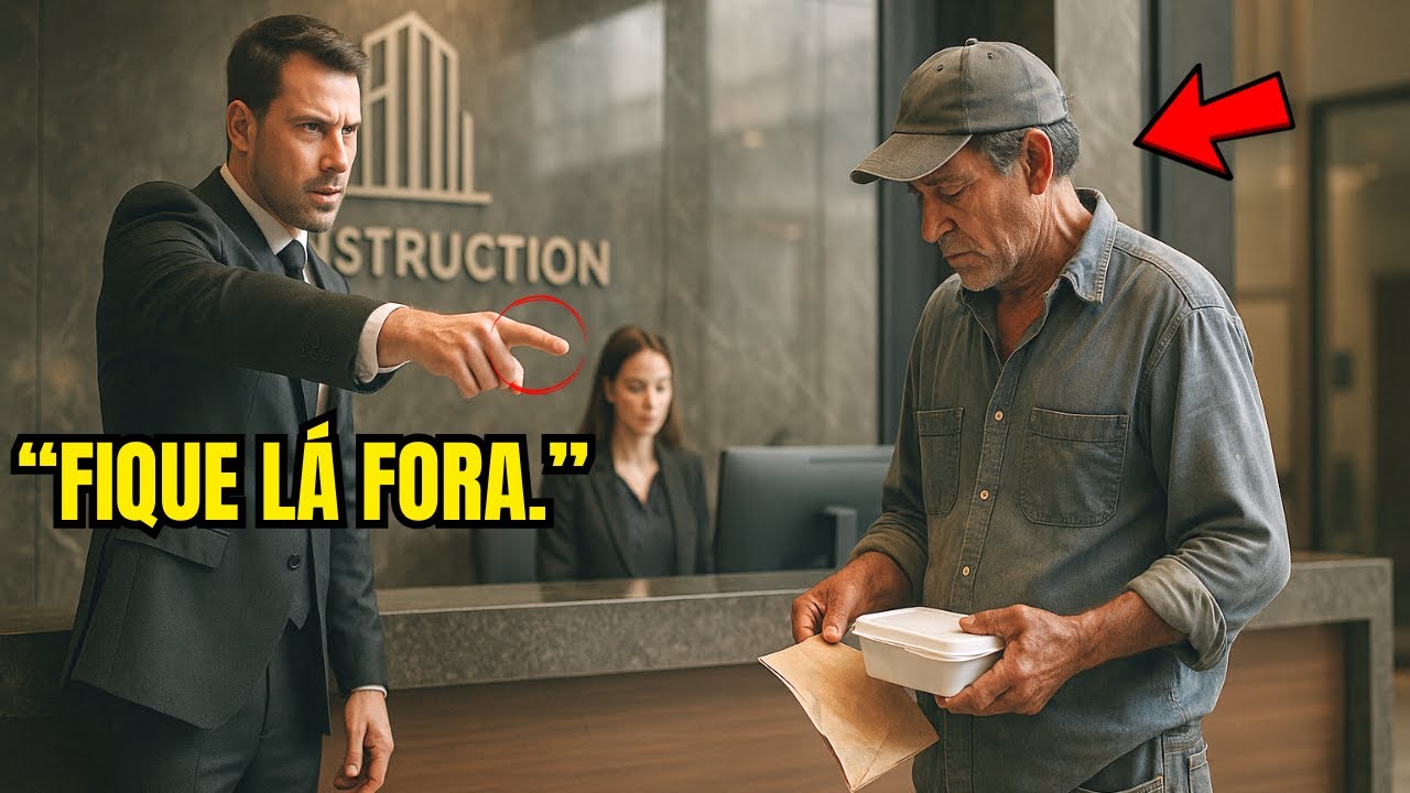 “ESPERE LÁ FORA” – DISSE O GERENTE DA CONSTRUTORA AO PEDREIRO… SEM SABER QUE ELE ERA O PAI DO DONO