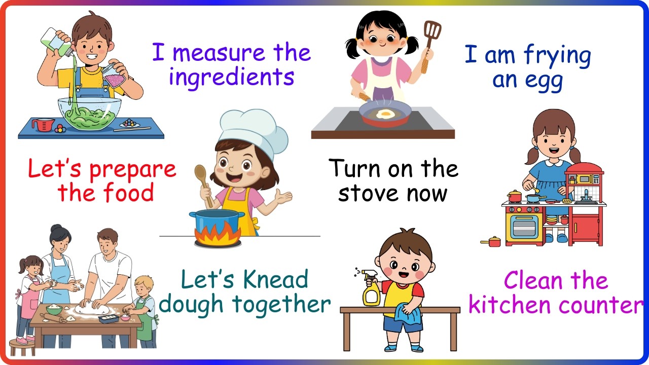 Speak English Every Day 🗣️ | Beginner English – Kitchen Routine