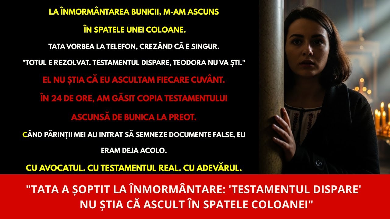 La înmormântare, tata a șoptit: „Totul e deja rezolvat” ... nu știa cine îl auzea