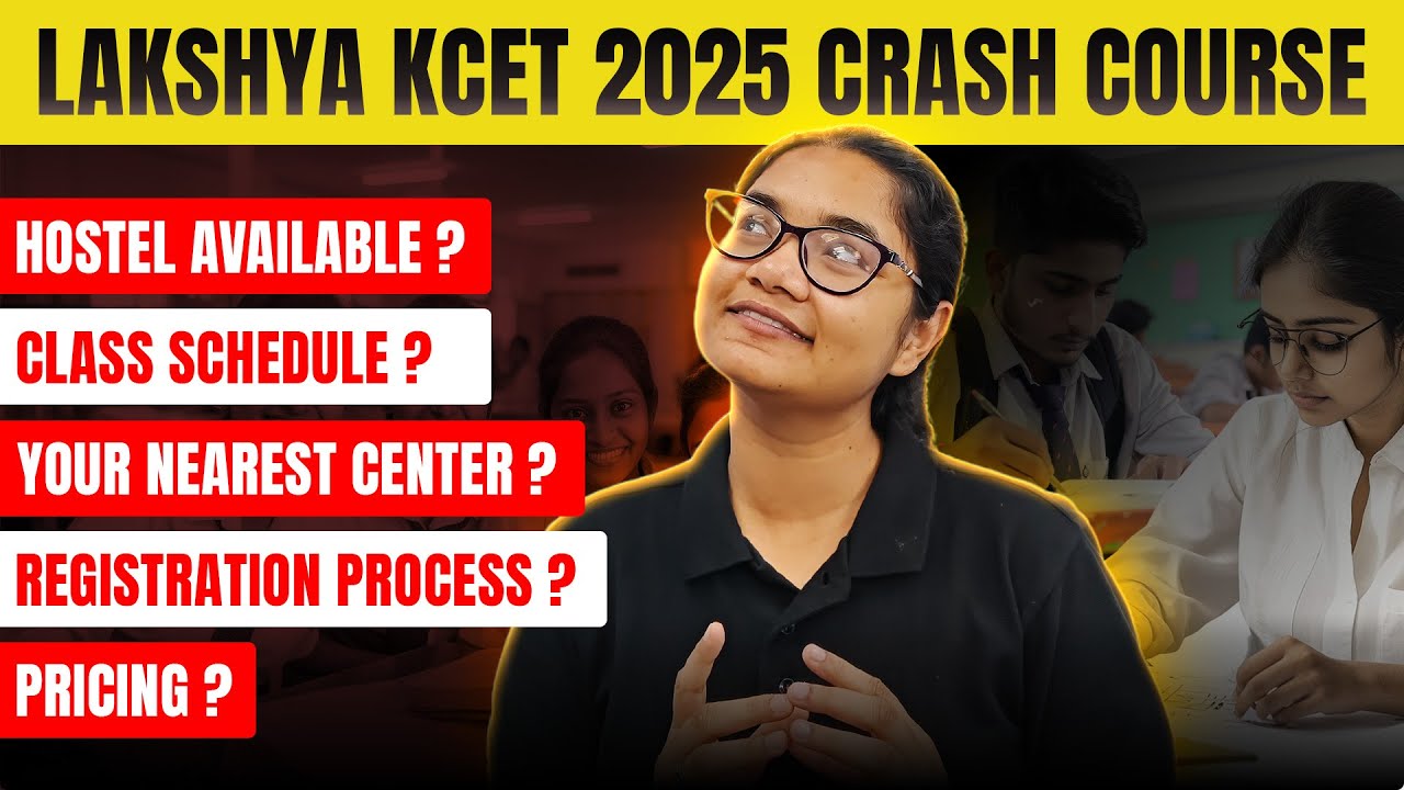 All About Deeksha's Lakshya Crash Course -Best Crash Course For KCET 2025 ✍🏻💡📚
