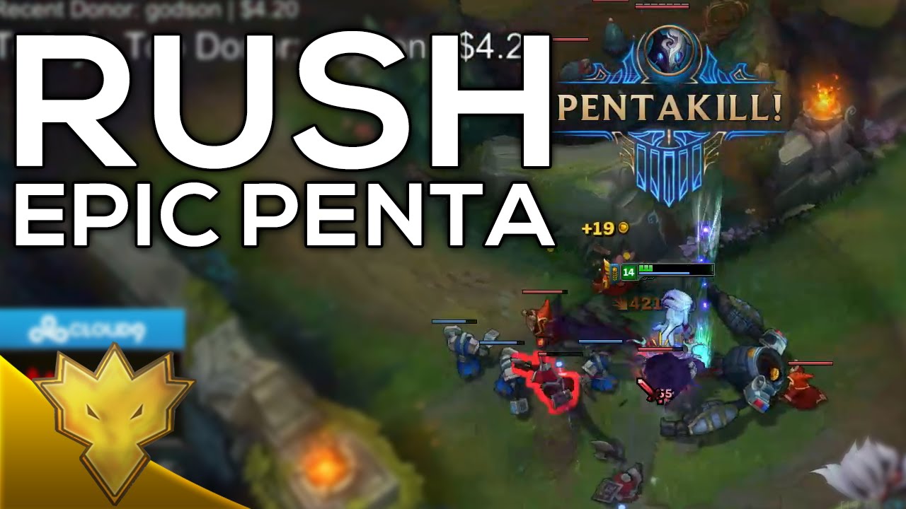 C9 Rush INCREDIBLE 1v5 Kindred Pentakill