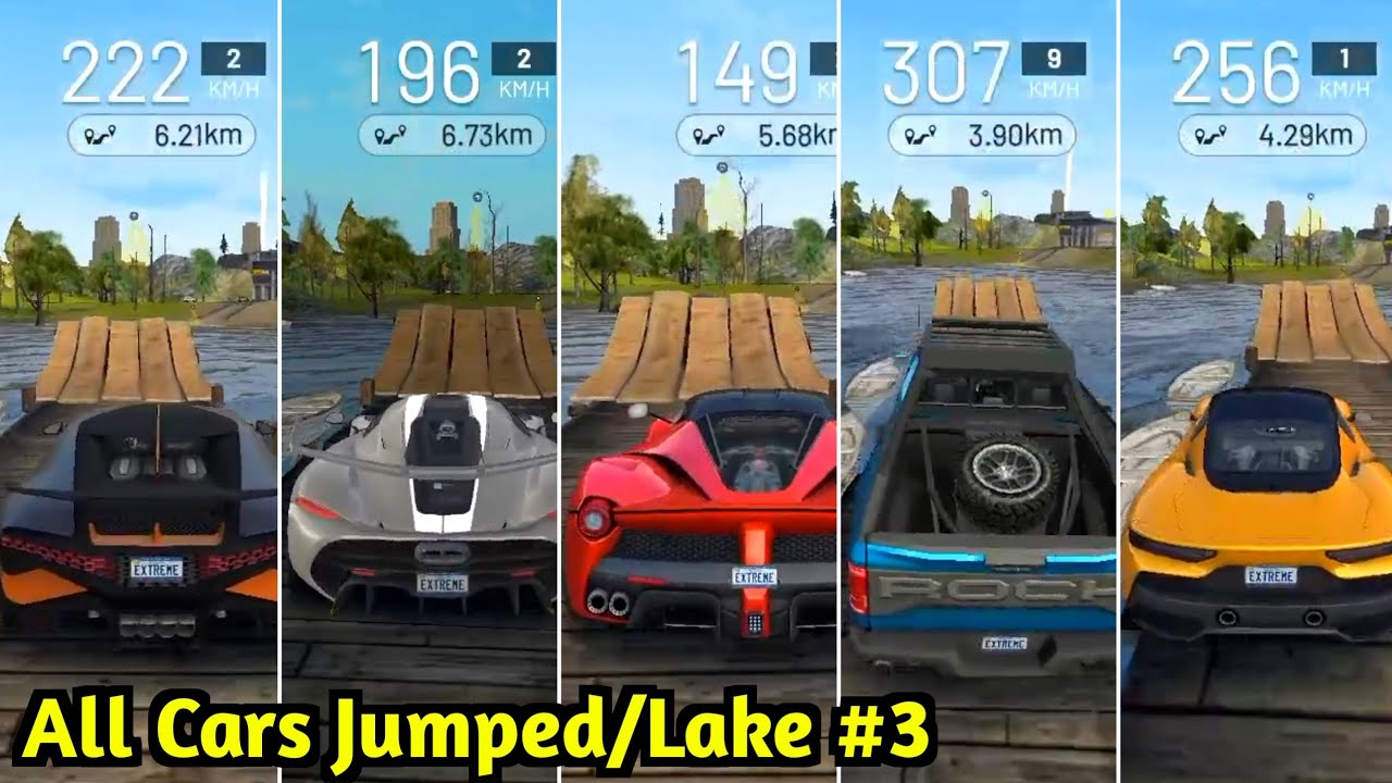 All Angry Cars vs Lake 🤯 |Last Part | Who will make it? | Extreme Car Driving Simulator New Update