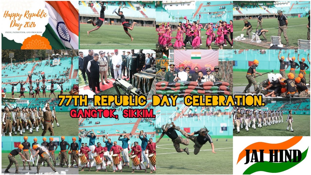77th Republic Day Celebration 2026 in Gangtok, Sikkim| Narendra Modi| Jai Hind| Border 2| 