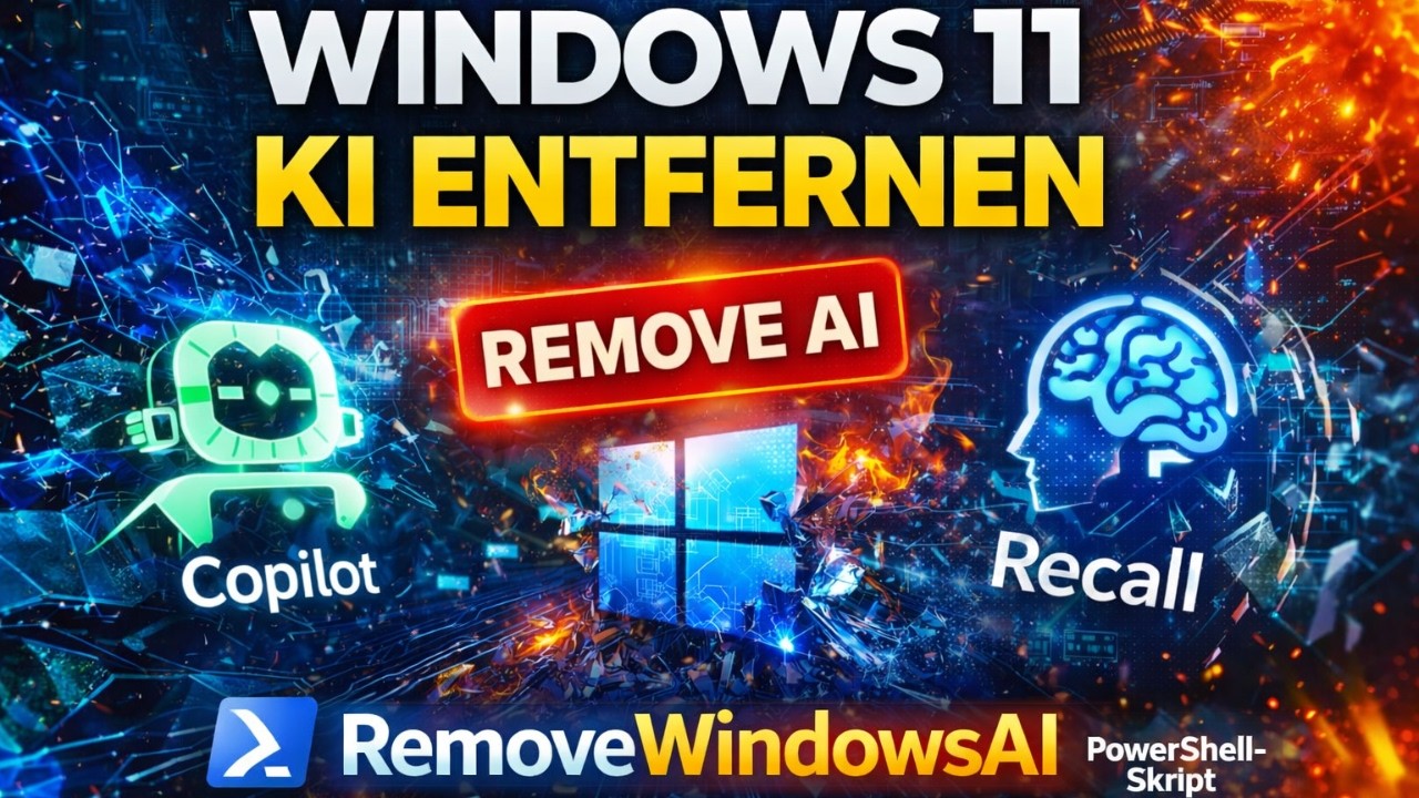 Windows 11 KI komplett entfernen? Dieses Skript macht Schluss mit Copilot & Recall