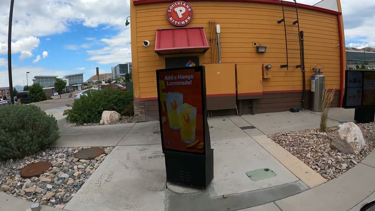 $7.45 by the Window, Popeyes Drive-Thru, Spicy Chicken Sandwich & Cinnamon Apple Pie, 18 August 2023