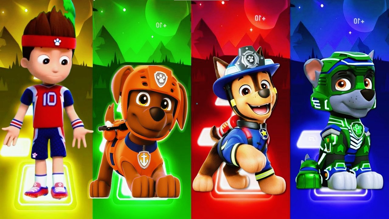 Marshall VS Paw Patrol VS Ryder VS Rubble - Tiles Hop EDM Rush8
