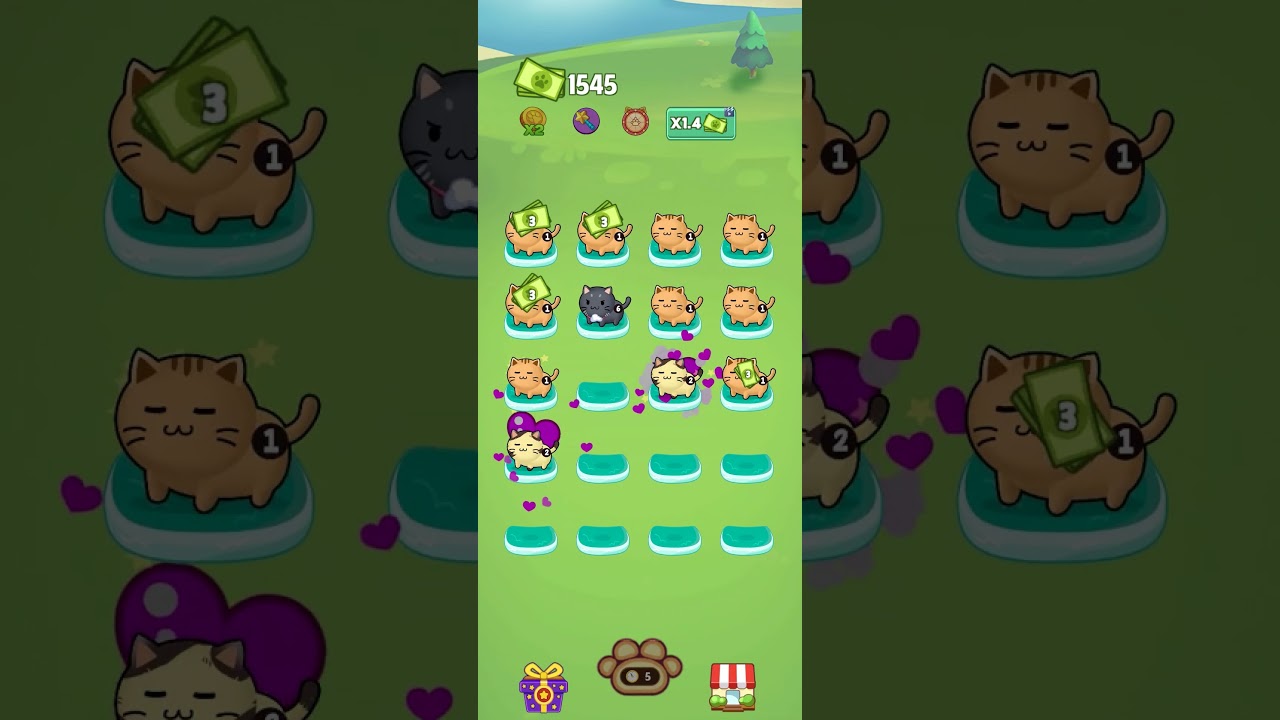 idle merge meow Gameplay | Android Casual Game