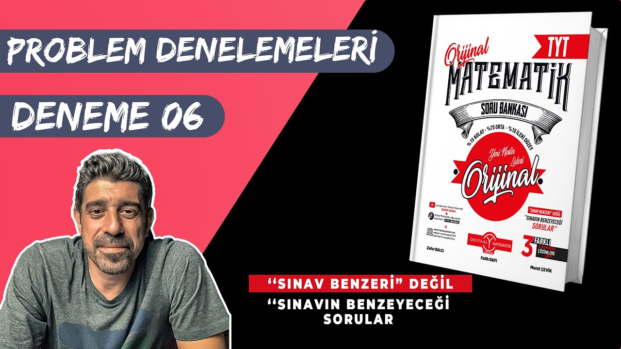 PROBLEM DENEMELERİ  06 | ORİJİNAL TYT SORU BANKASI | #yks2024