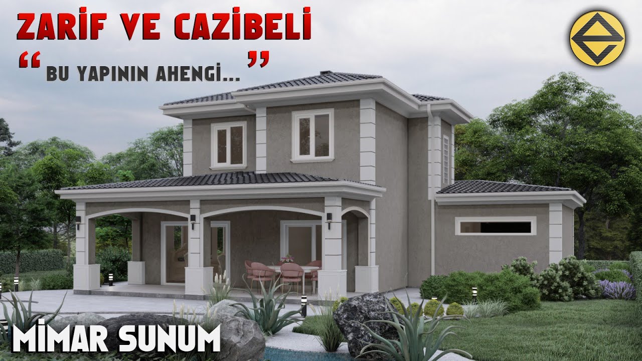 NEFES KESEN GARAJLI AKDENİZ  STİLİ TASARIM VİLLA!!!