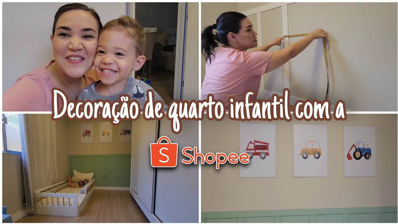 DECORANDO O QUARTO DO MEU FILHO COM ITENS DA SHOPEE | Parte 1 | Lu Ferrari