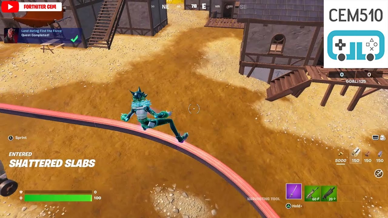 Land during Find the Force Fortnite Find The Force Quests
