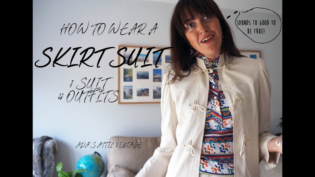How To Wear A Skirt Suit - 1 Vintage Skirt Suit 4 Outfits
