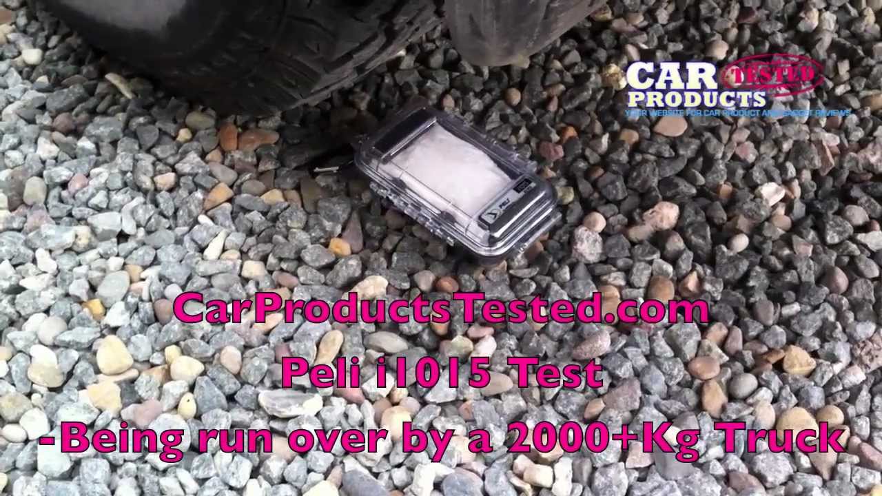 Protect your iPhone - Extreme crushing test: Peli i1015 Micro Case run over by a 2000+Kg truck.